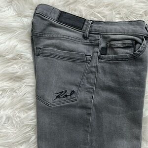 Karl gray skinny jeans